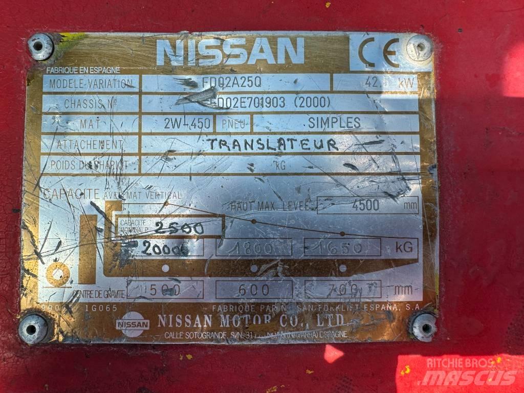 Nissan FD02A25Q 디젤 지게차