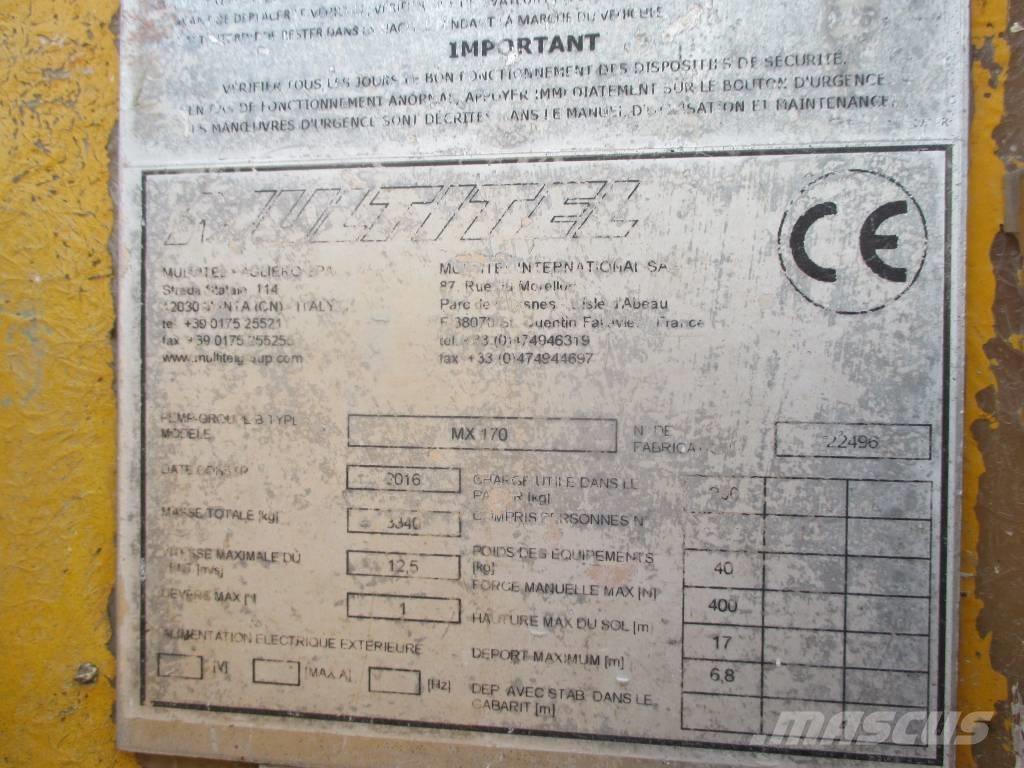 Multitel MX 170 트럭 탑재 고소작업대