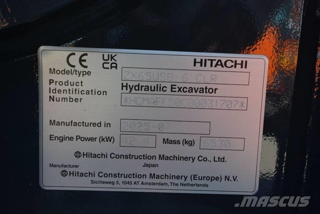 Hitachi ZX 65 USB-6 소형 굴삭기 7톤 미만