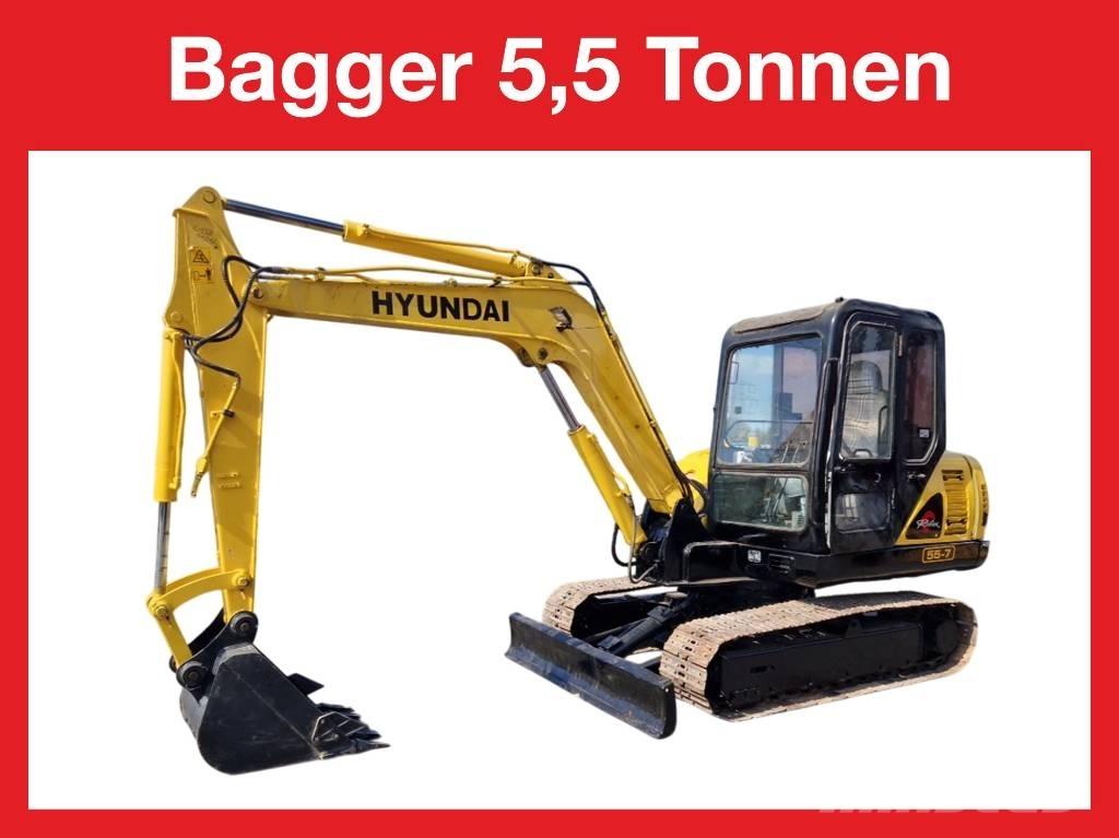 Hyundai R 155-7 소형 굴삭기 7톤 미만