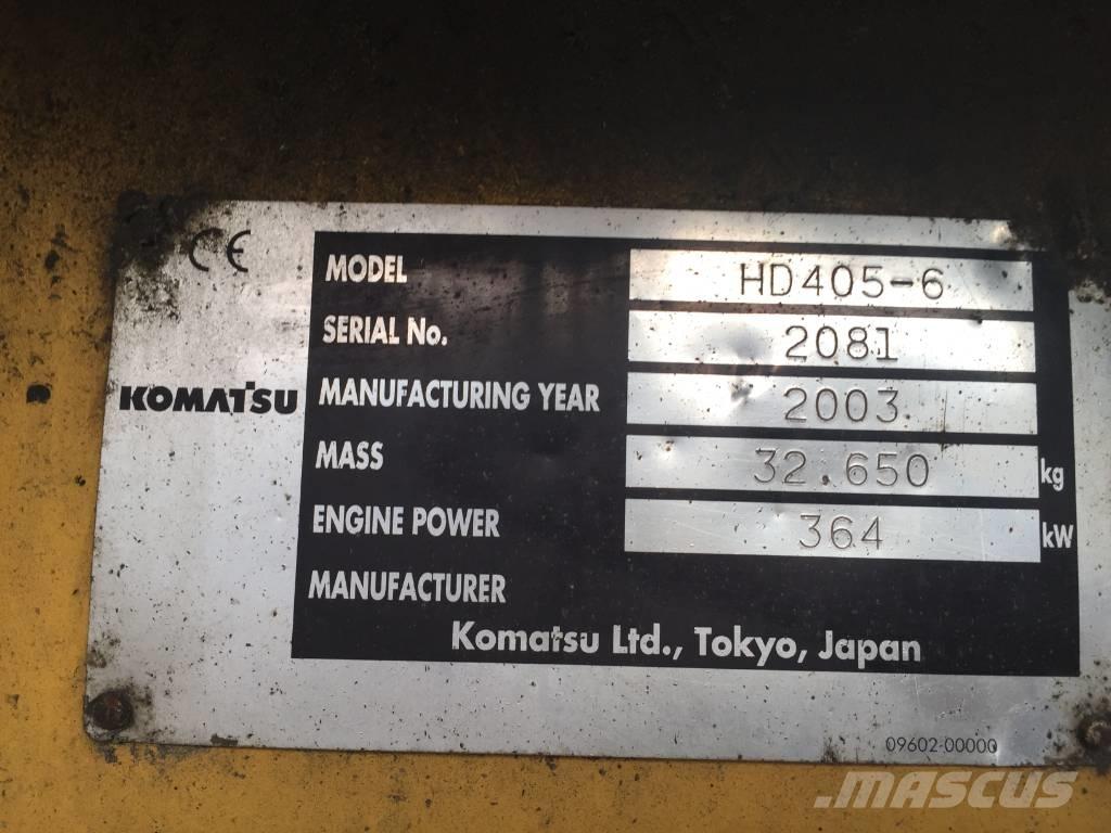Komatsu HD 405-6 초대형 덤프 트럭