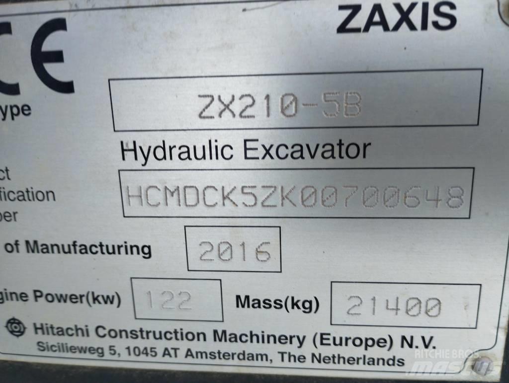 Hitachi ZX 210-5B 대형 굴삭기 29톤 이상