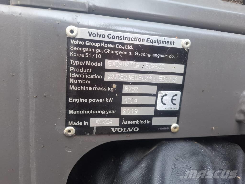 Volvo ECR 88 D 중형굴삭기 7톤-28톤