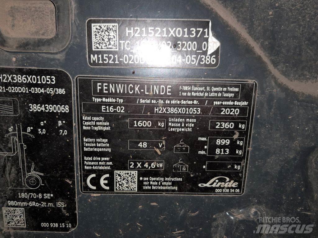 Linde E16-02 전동 지게차