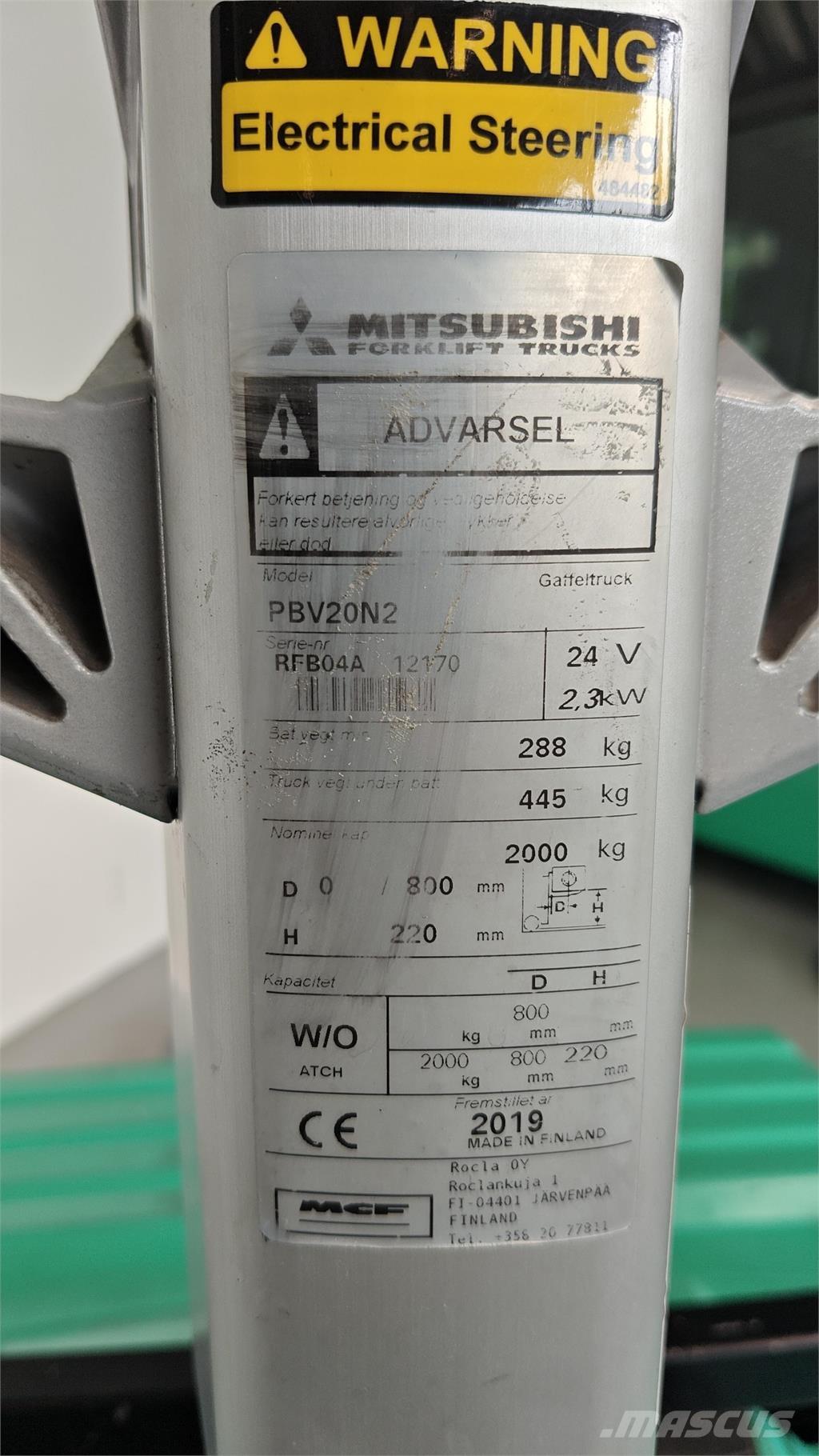 Mitsubishi PBV20N2 플랫폼 트럭