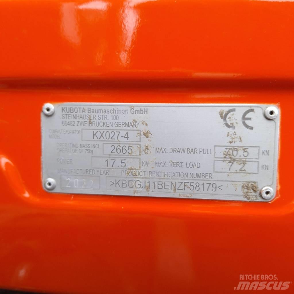 Kubota KX 027 소형 굴삭기 7톤 미만