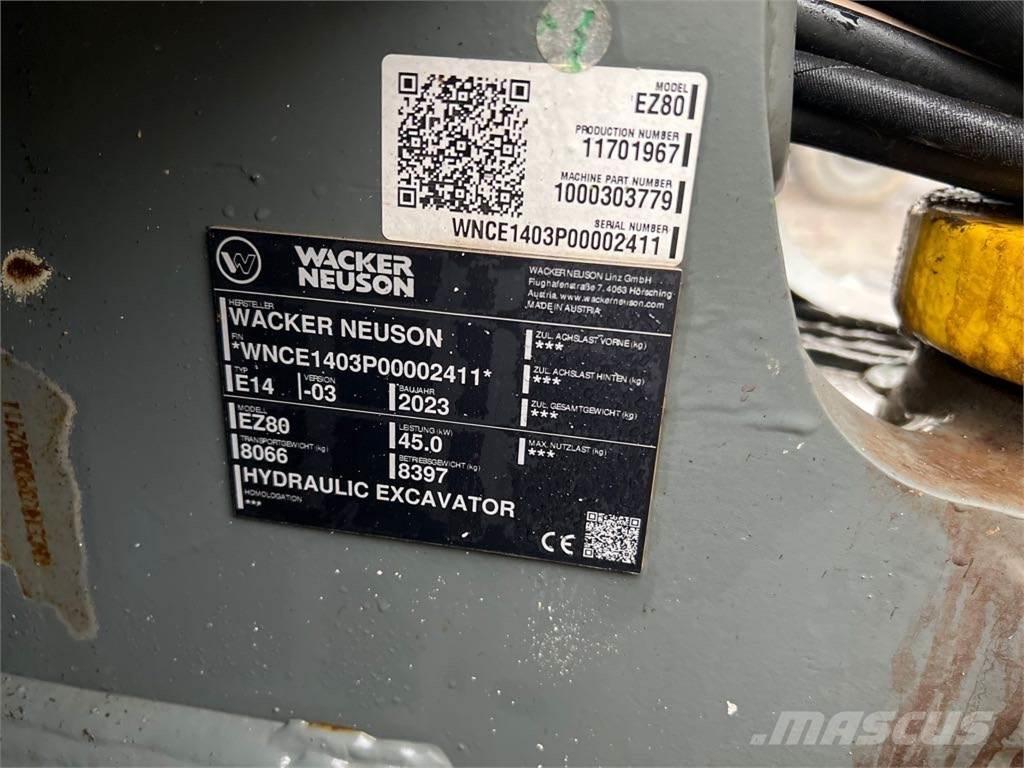 Wacker Neuson EZ80 대형 굴삭기 29톤 이상