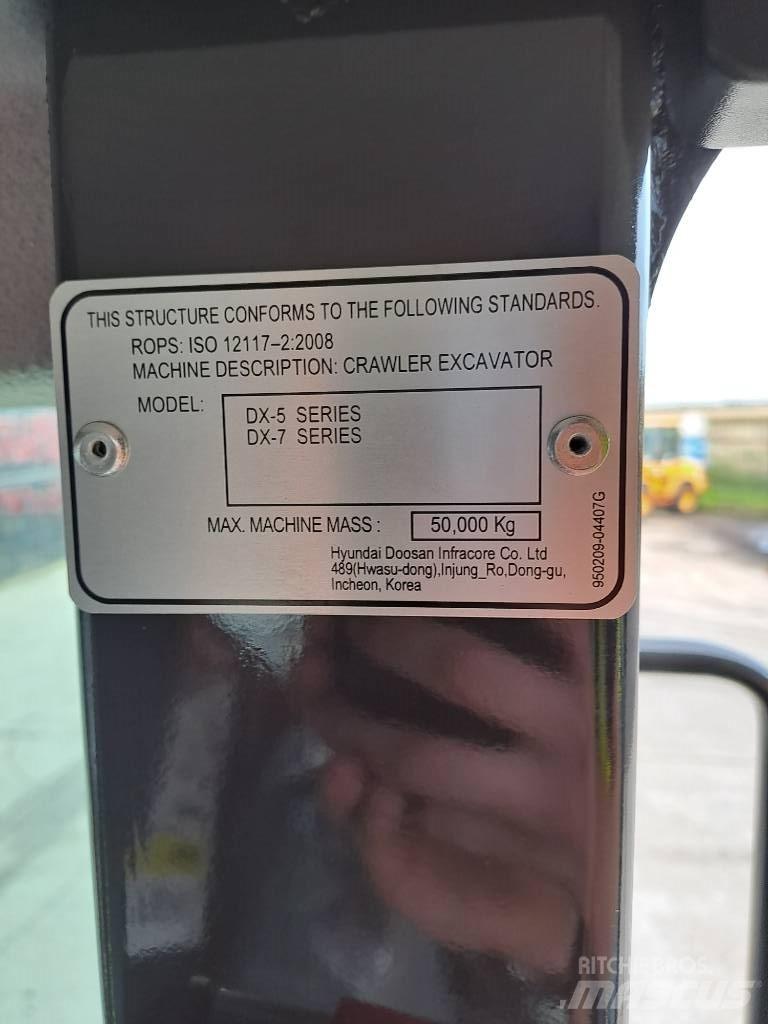 Develon DX360LC-7M 대형 굴삭기 29톤 이상