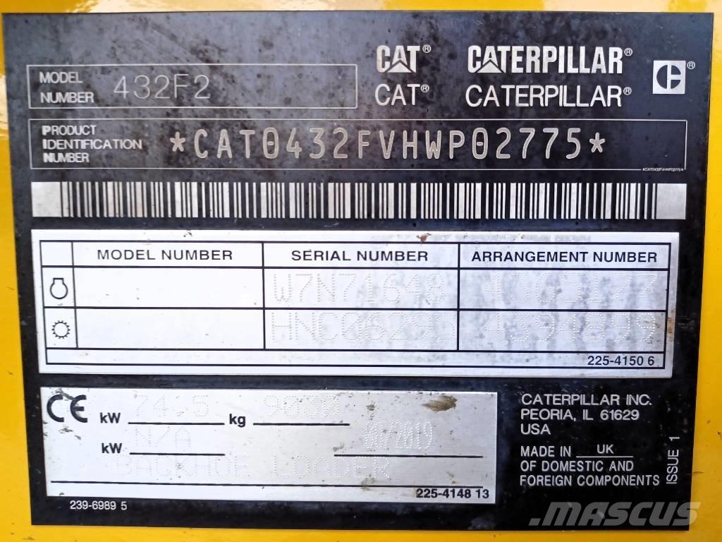 CAT 432 F 백호로더