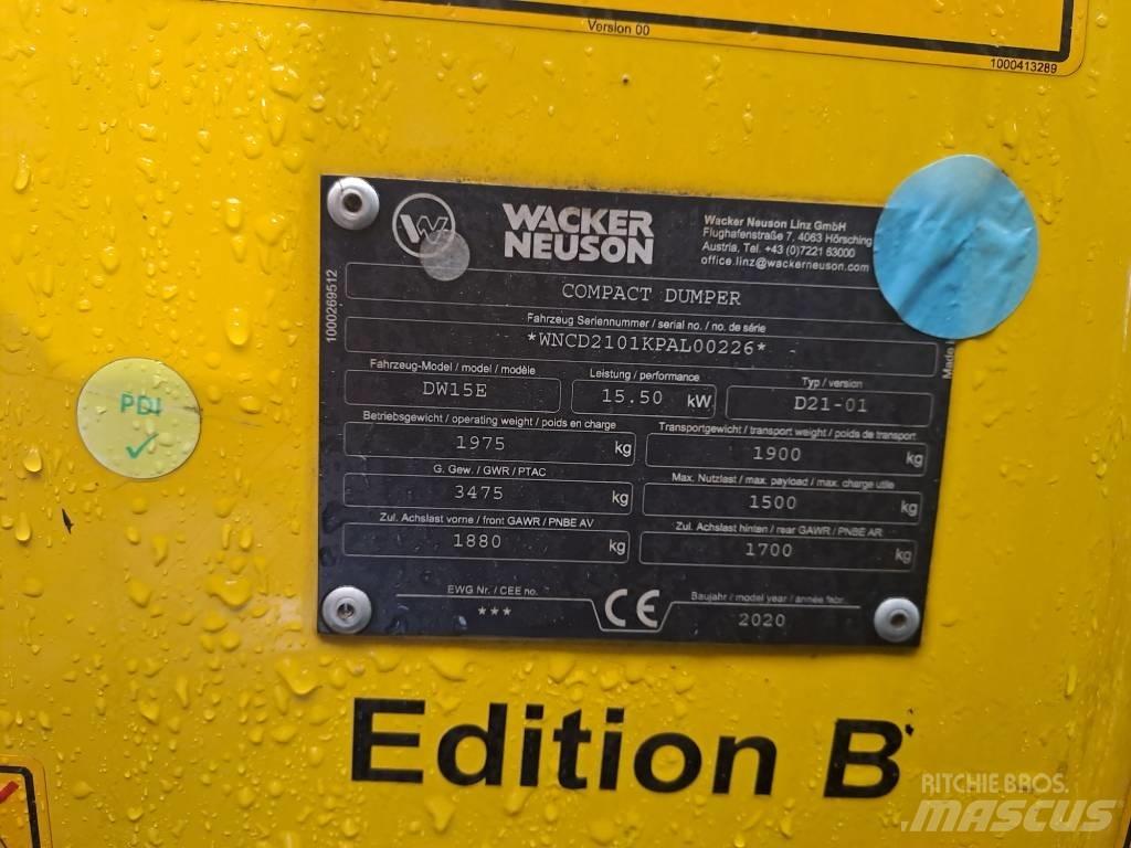 Wacker Neuson DW15e 건설현장 덤프트럭
