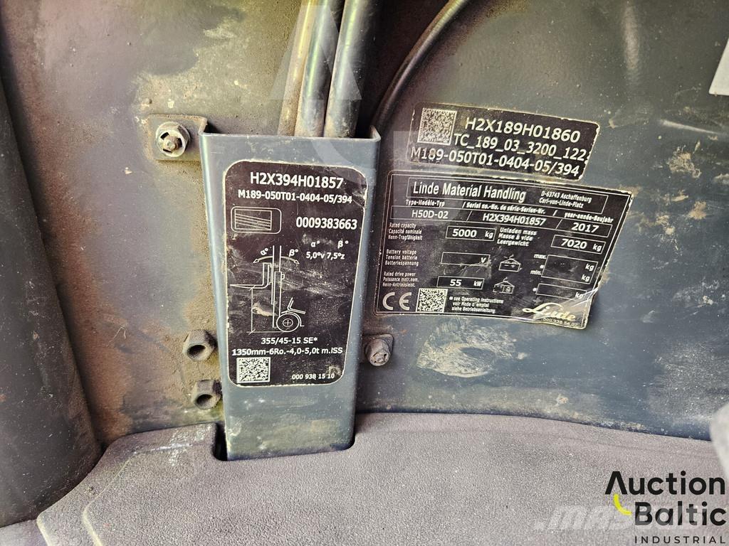 Linde H50D-02 디젤 지게차