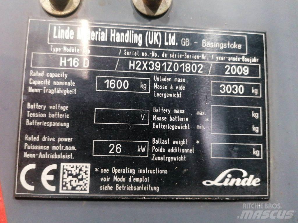 Linde H16D 디젤 지게차