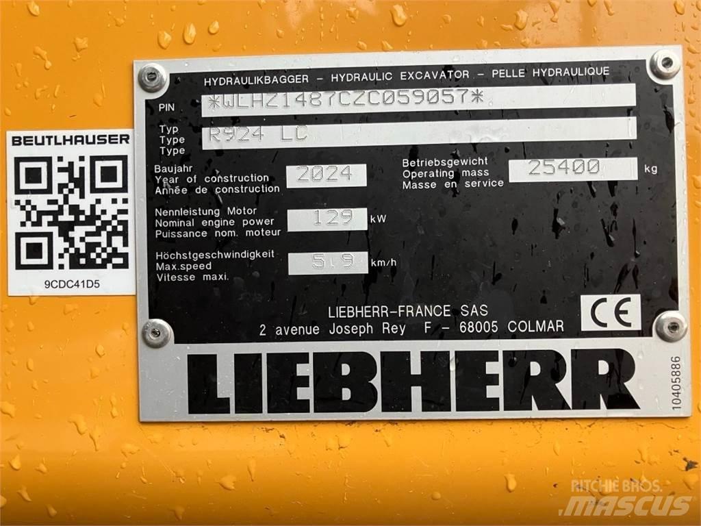 Liebherr R924 대형 굴삭기 29톤 이상