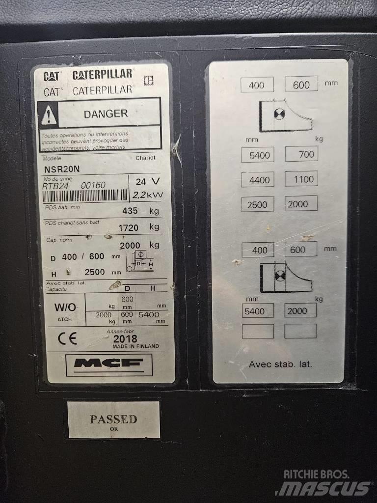 CAT NSR20N 보행식 리치 지게차