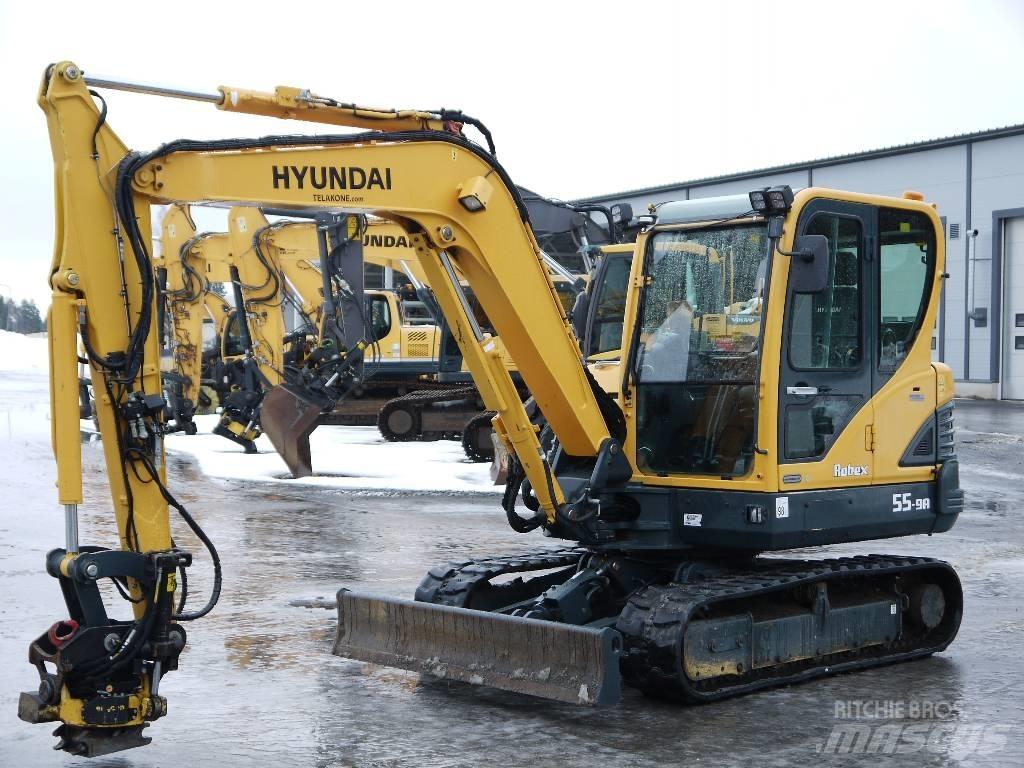 Hyundai R 55-9A 소형 굴삭기 7톤 미만