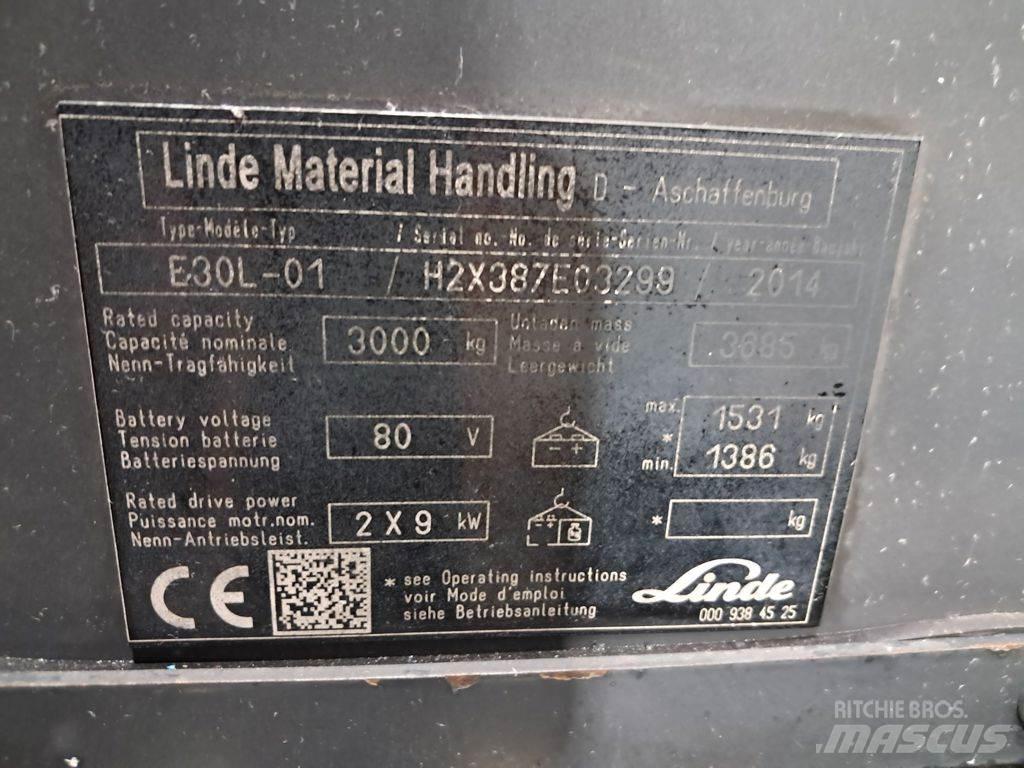 Linde E30L-01 전동 지게차