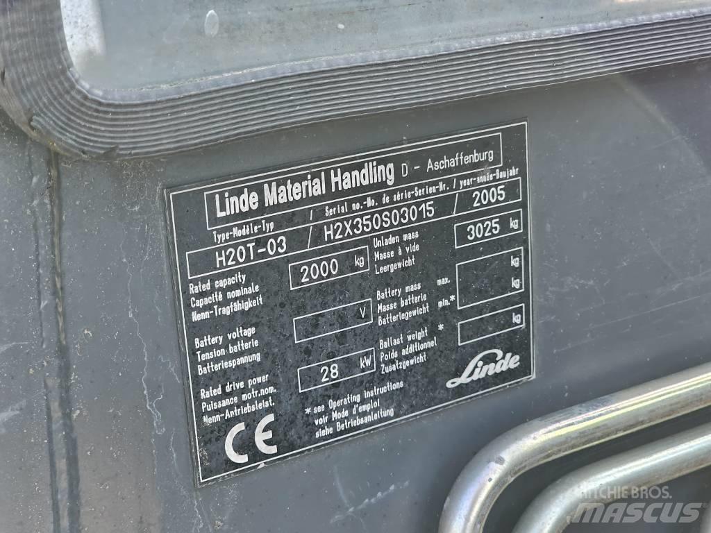 Linde H20T-03 LPG 지게차
