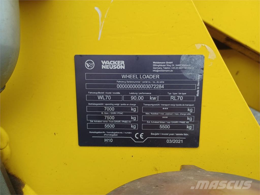 Weidemann WL70  휠로우더
