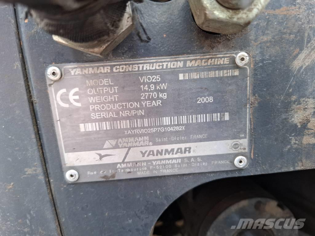 Yanmar ViO25 소형 굴삭기 7톤 미만