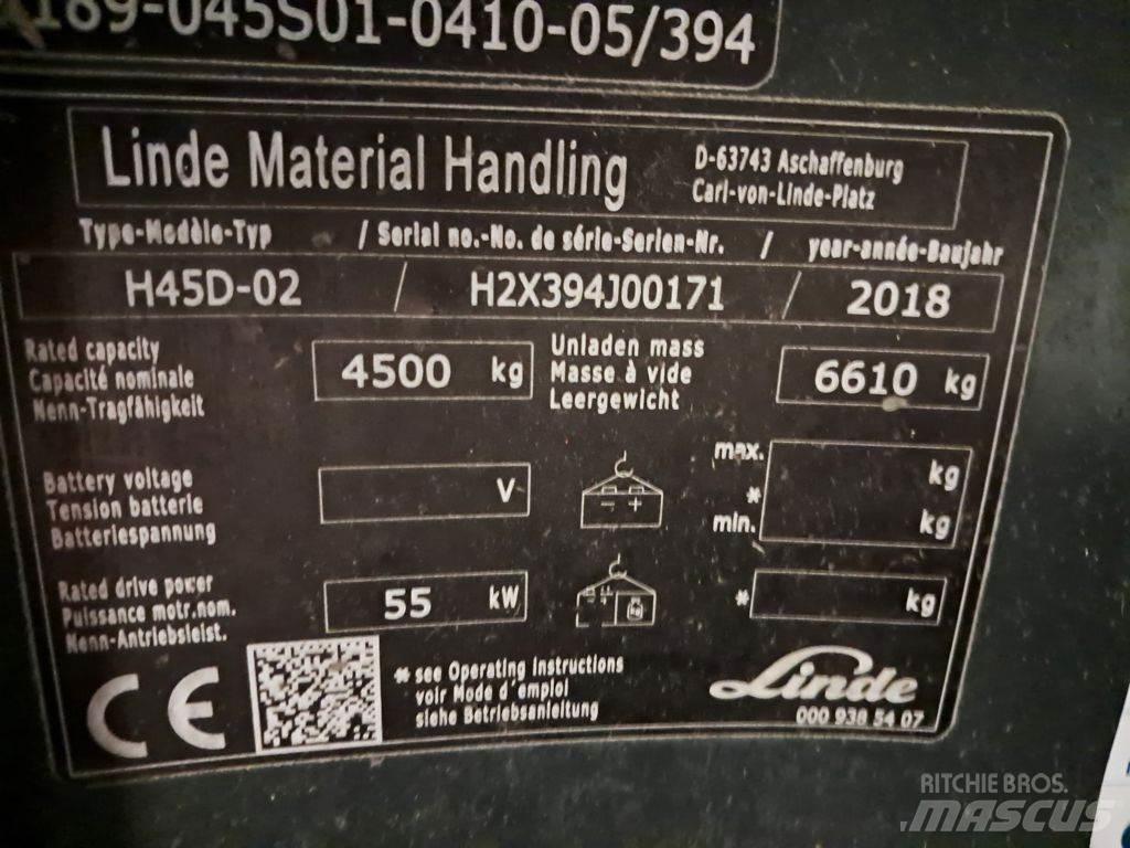 Linde H45D-02 디젤 지게차