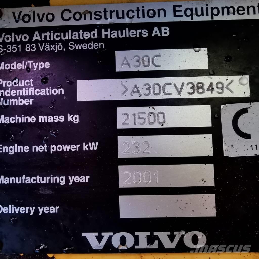 Volvo A 30 C Dumper 연결식 홀러