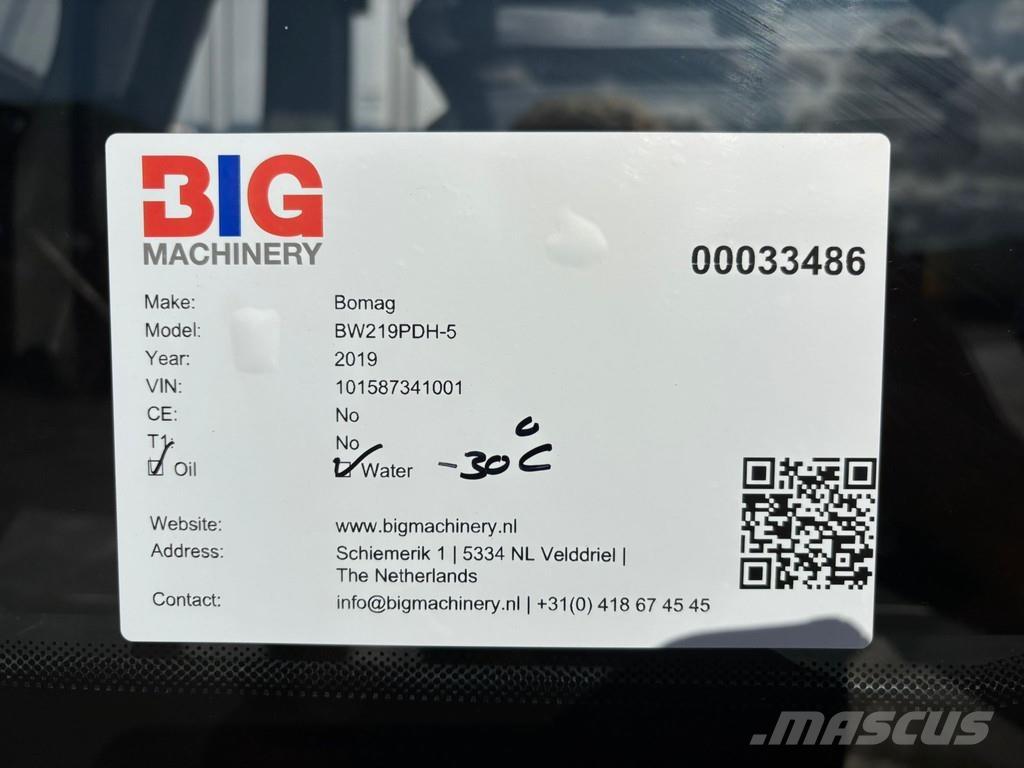 Bomag BW219PDH-5 싱글 드럼 롤러