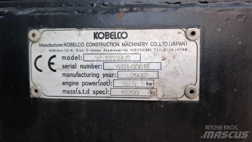 Kobelco SK 135 SR LC 대형 굴삭기 29톤 이상
