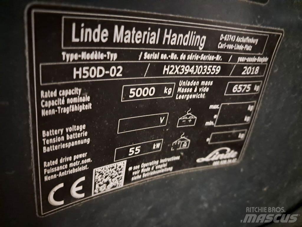 Linde H50D-02 디젤 지게차