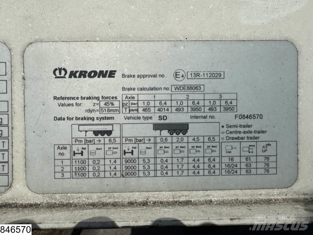 Krone Tautliner 커튼사이더 세미 트레일러