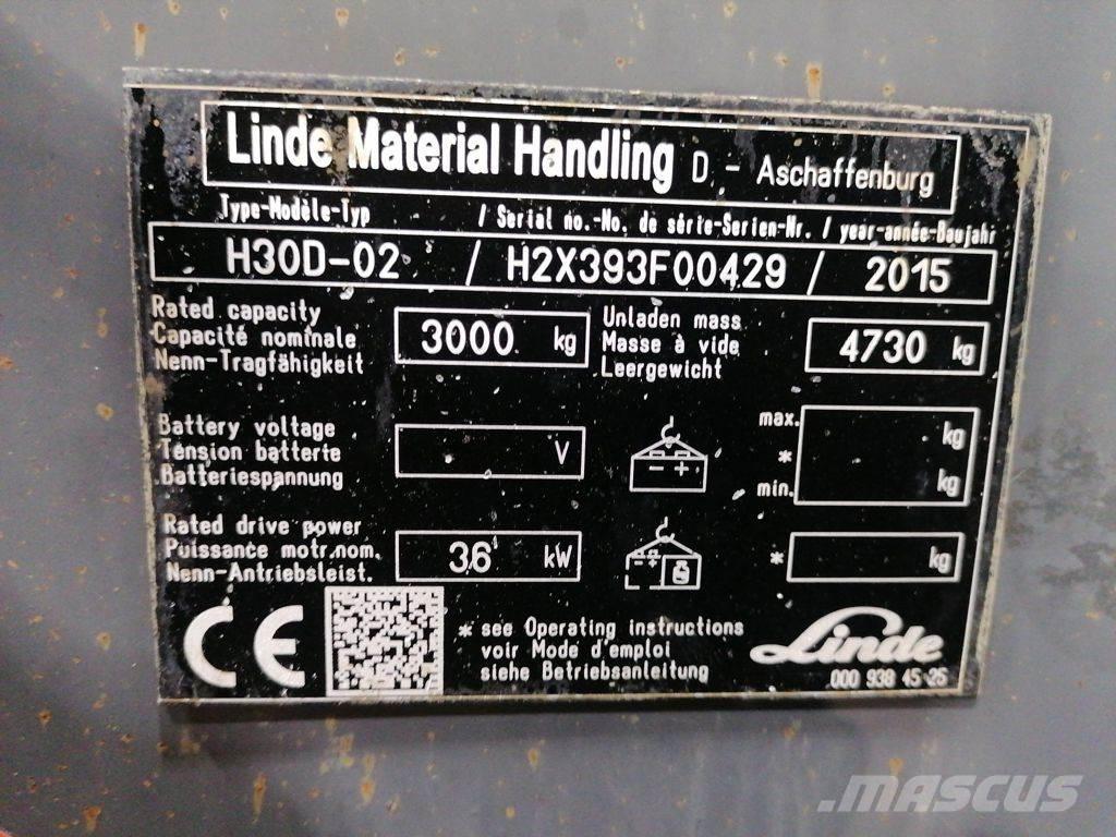 Linde H30D-02 디젤 지게차
