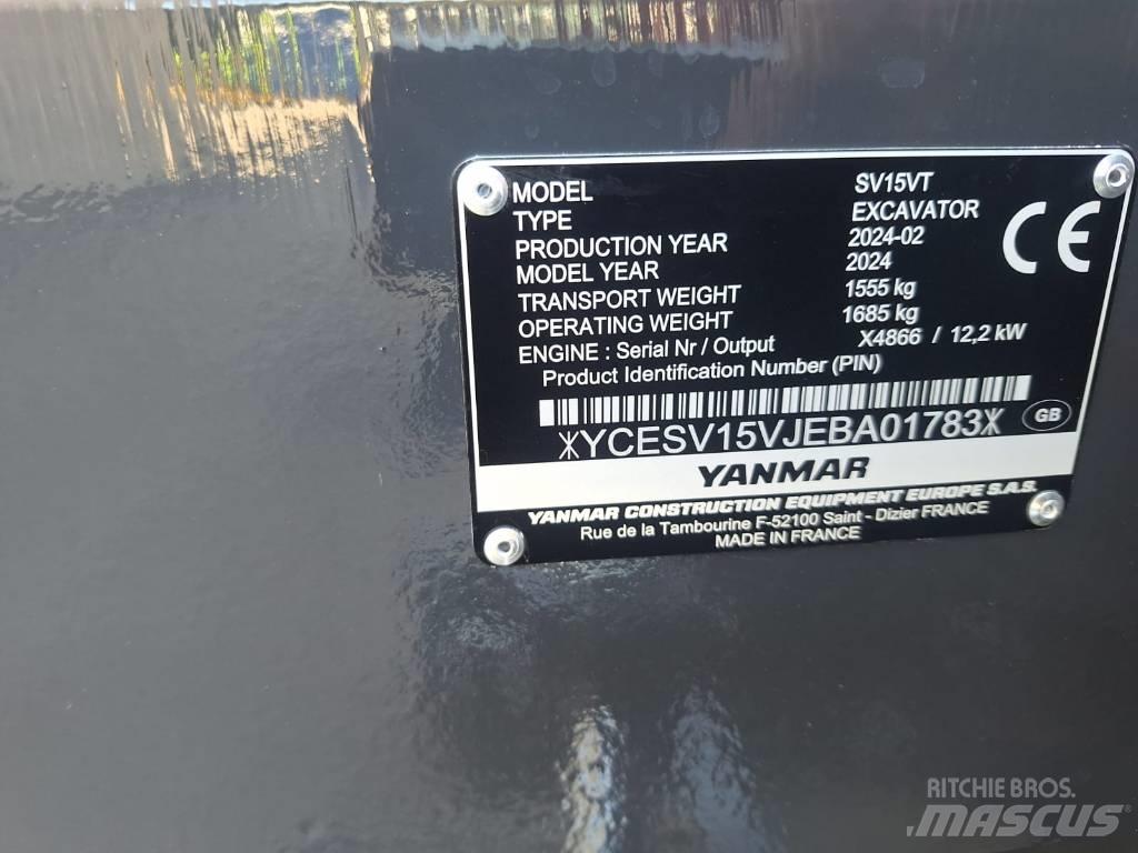Yanmar SV 15 소형 굴삭기 7톤 미만