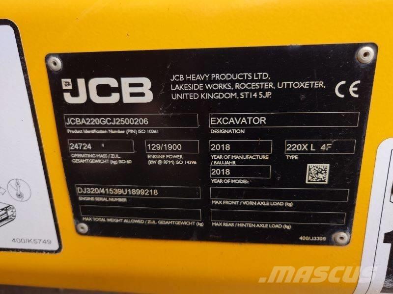 JCB 220 XL 4F 대형 굴삭기 29톤 이상