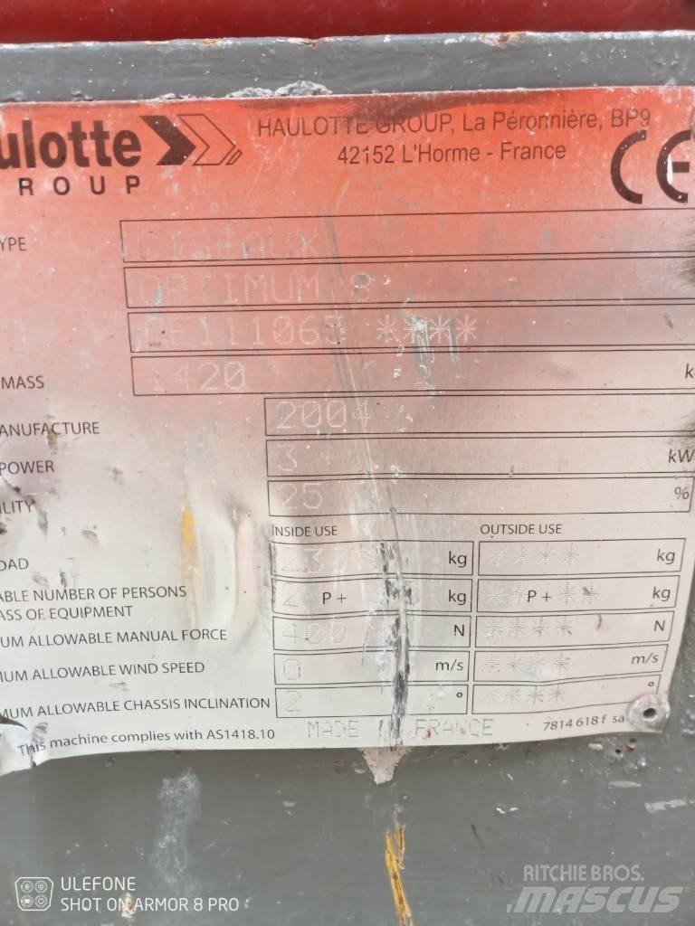 Haulotte Optimum  8 가위형 리프트