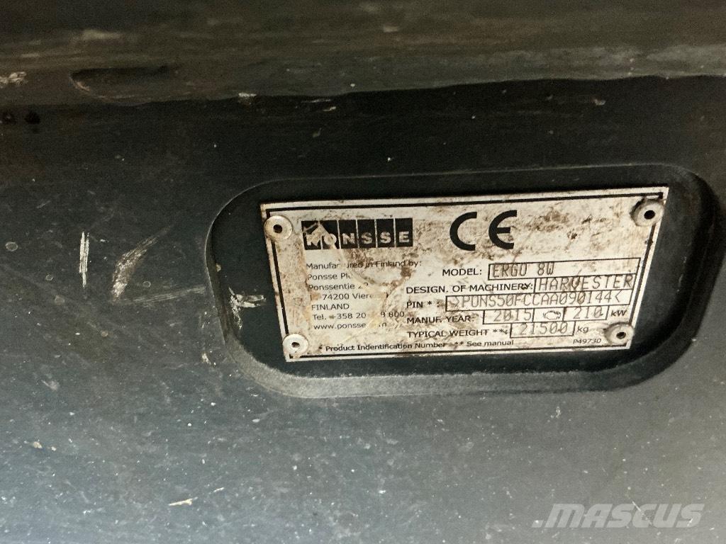 Ponsse ERGO 8W 원목 하베스터