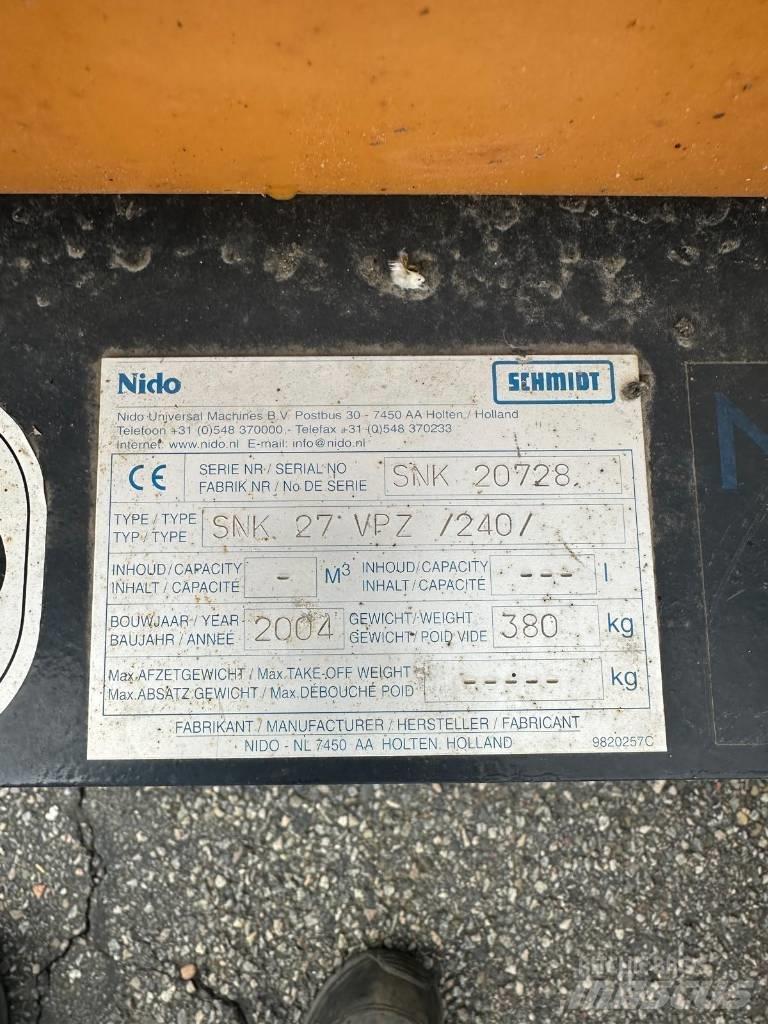 Nido SNK 27 VPZ 제설 블레이드 및 제설기