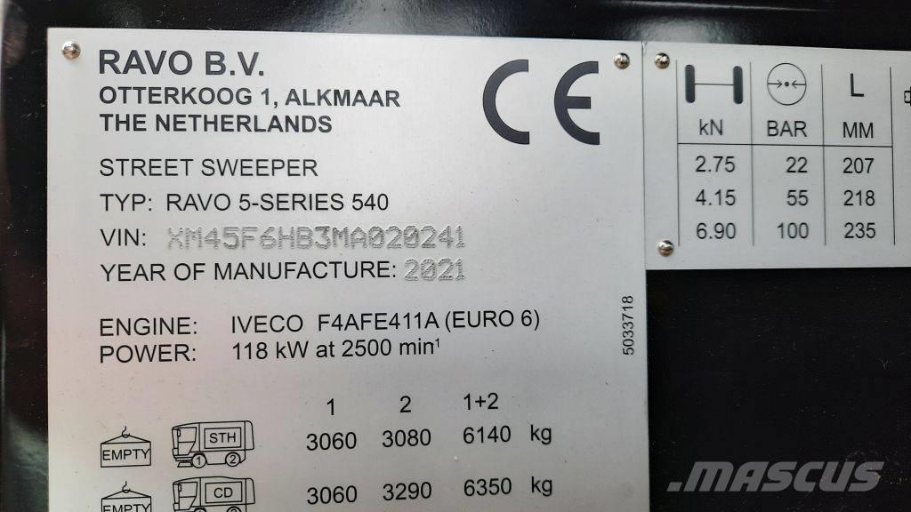Ravo 540STH 도로 청소차