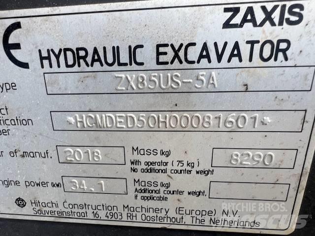 Hitachi ZX85US-5A 중형굴삭기 7톤-28톤