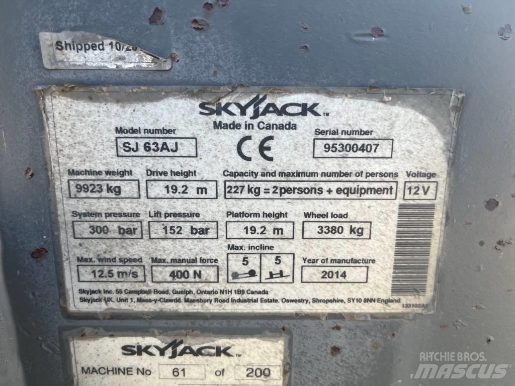 SkyJack SJ 63 AJ 관절형 전동이동 리프트