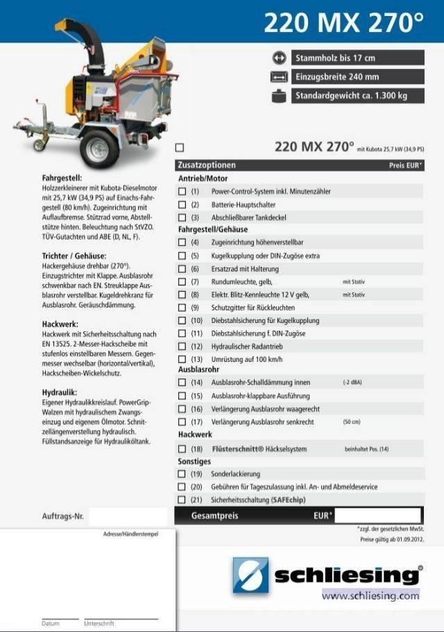 Schliesing 220 MX 톱밥제조기