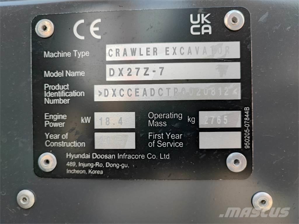 Develon DX27Z-7 농기계 - 기타