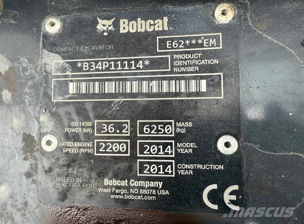 Bobcat E 62 소형 굴삭기 7톤 미만