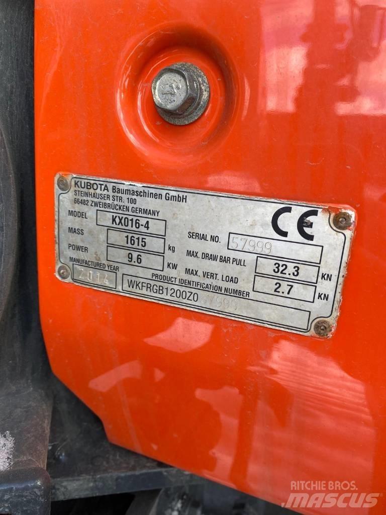 Kubota KX016-4 소형 굴삭기 7톤 미만
