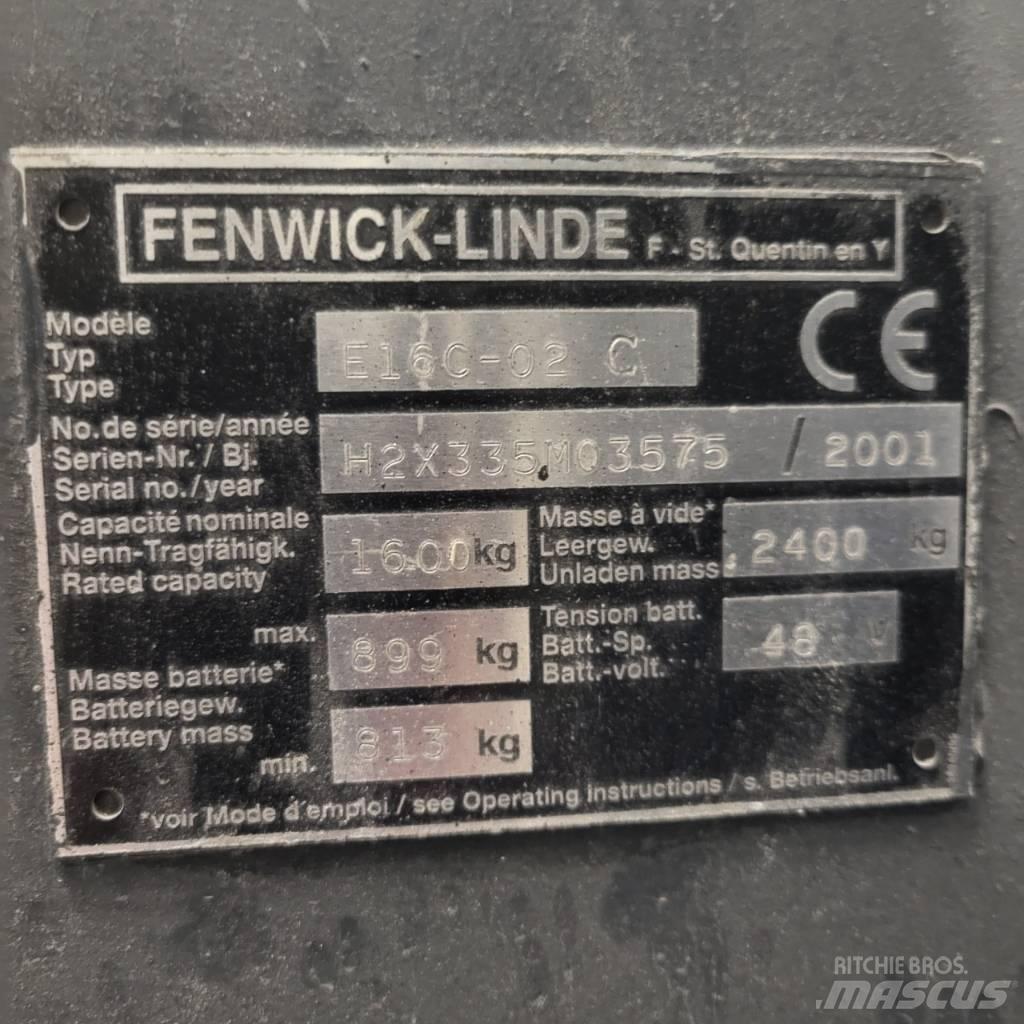 Linde E16C-02 전동 지게차