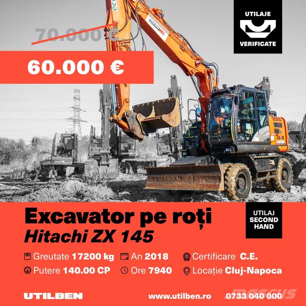  Hitach ZX 145  휠 굴삭기