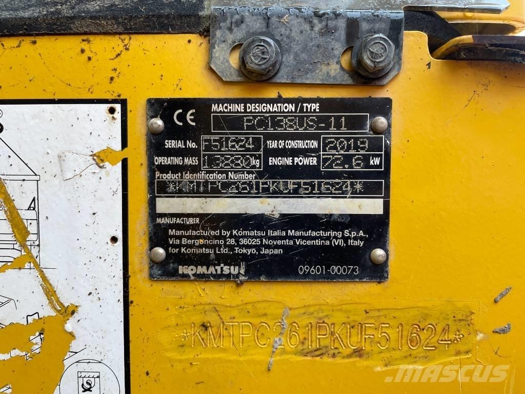 Komatsu PC 138 US-11 대형 굴삭기 29톤 이상