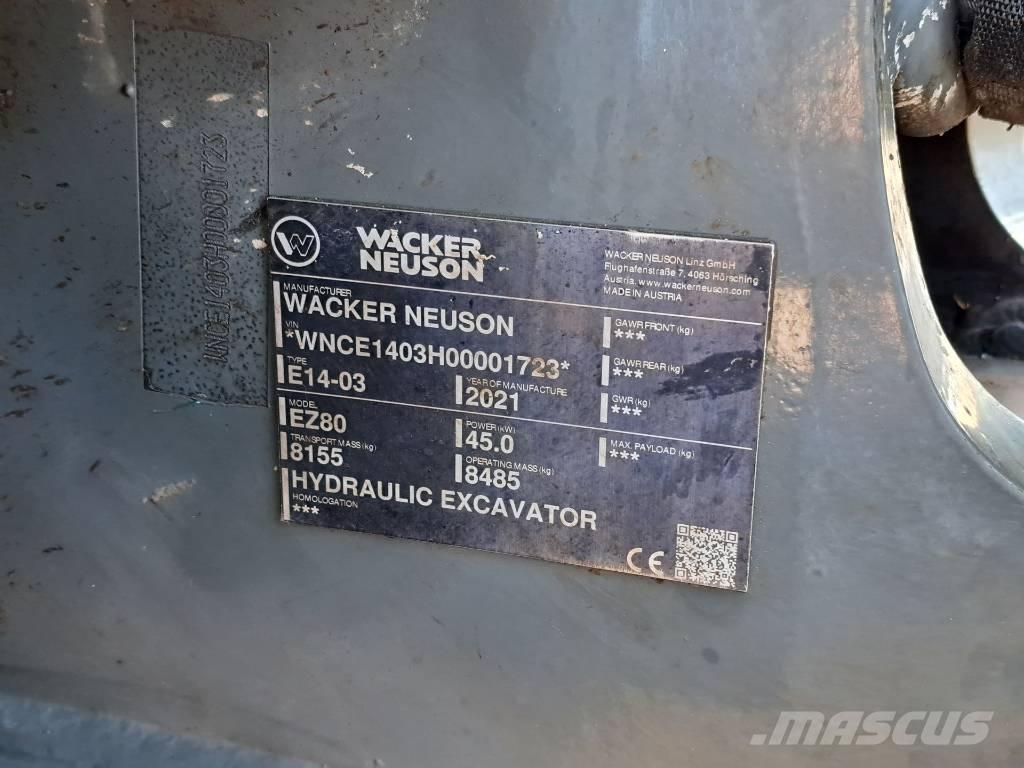Wacker Neuson EZ 80 대형 굴삭기 29톤 이상