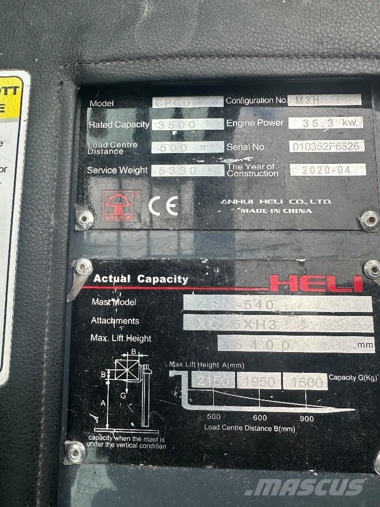 Heli CPCD 35 디젤 지게차