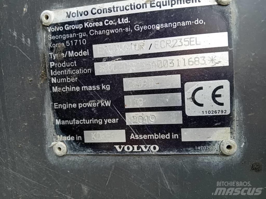 Volvo ECR235EL 대형 굴삭기 29톤 이상