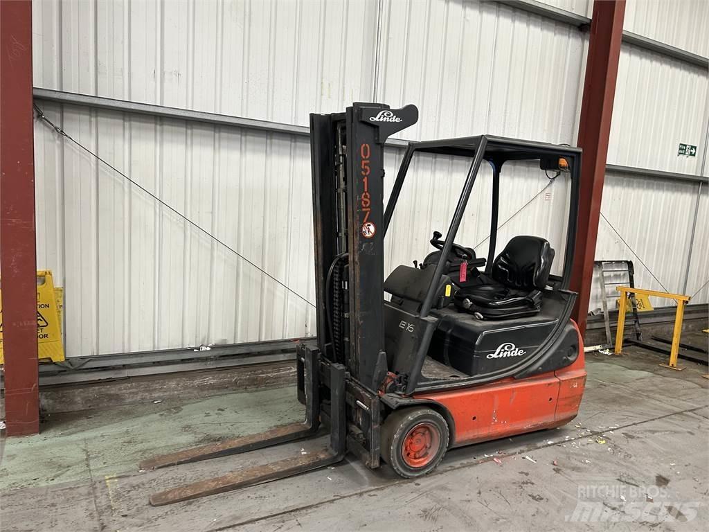 Linde E16C-02 전동 지게차