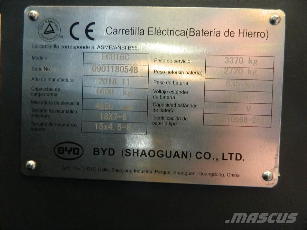 BYD ECB16C 전동 지게차